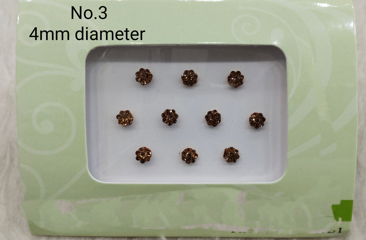 Indian Round Bindis Tattoo Sticker Silver Gold Bollywood Card