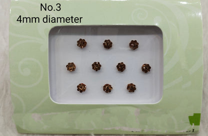 Indian Round Bindis Tattoo Sticker Silver Gold Bollywood Card