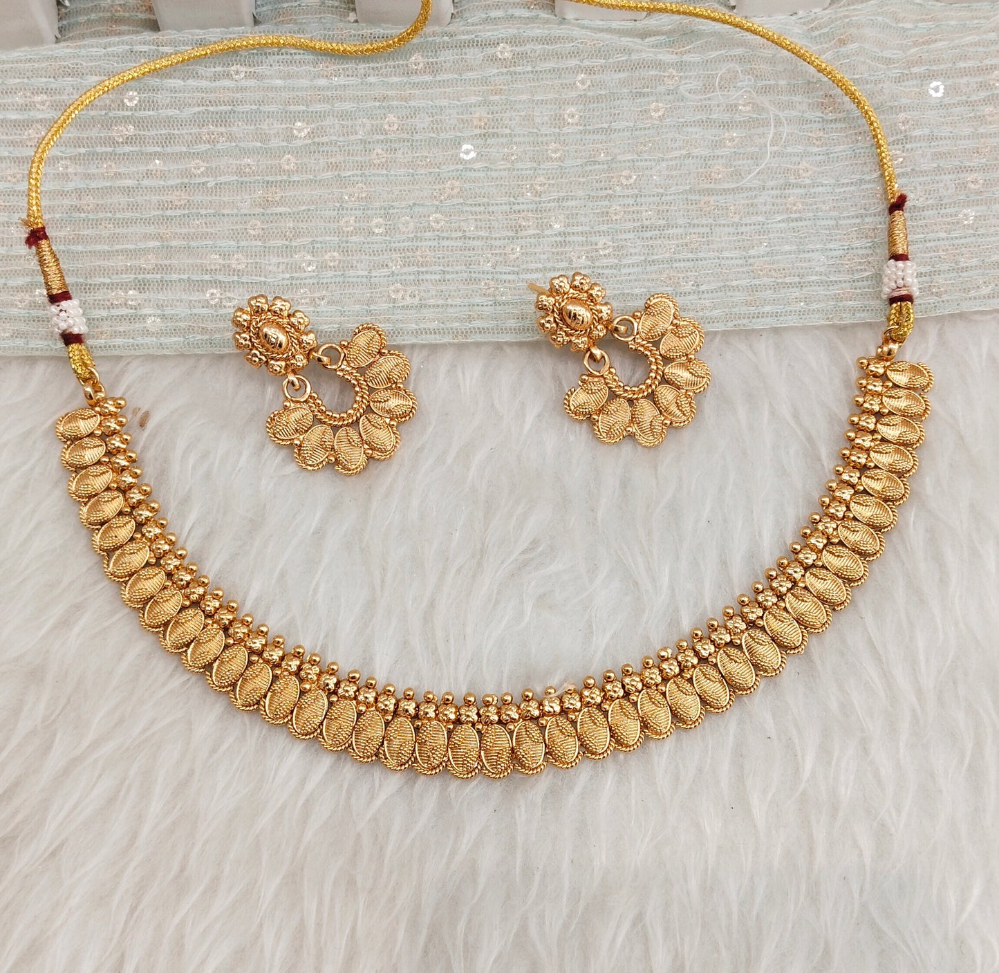Gold Polki Necklace Indian Jewellery Rana Set