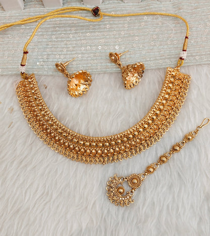 Gold Polki Necklace Indian Jewellery Rana Set