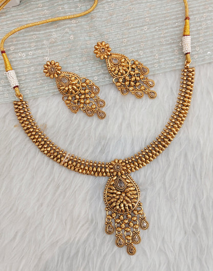 Gold Polki Necklace Indian Jewellery Rana Set