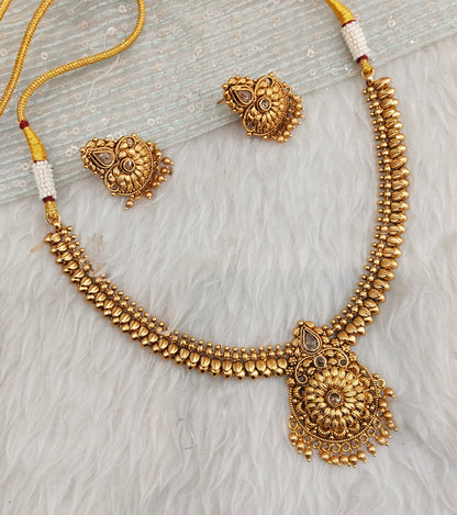 Gold Polki Necklace Indian Jewellery Rana Set