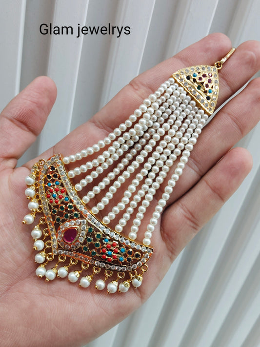 Multi Color Jadau Pakistani Jhumar indian Jewellery Smith Set