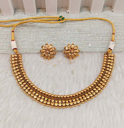 Gold Polki Necklace Indian Jewellery Harf Set