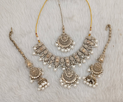 Antique Gold Necklace Indian Jewellery Russel Set