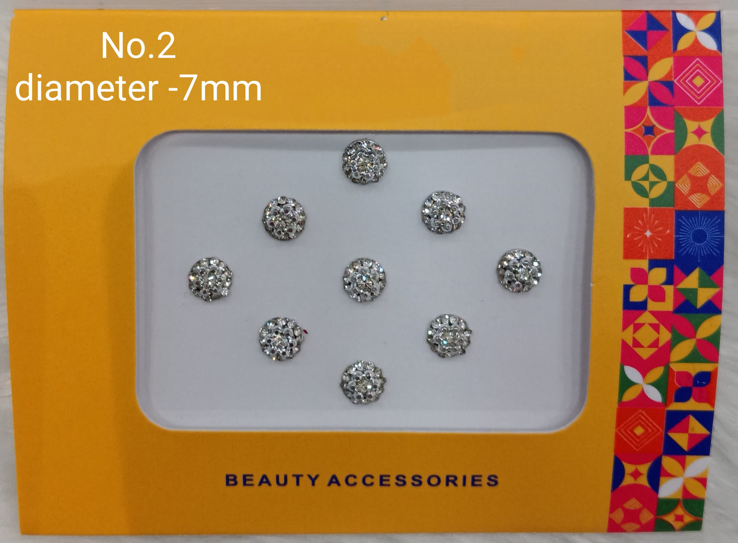 Indian Round Bindis Tattoo Sticker Silver Gold Bollywood Card