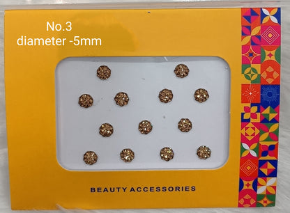 Indian Round Bindis Tattoo Sticker Silver Gold Bollywood Card