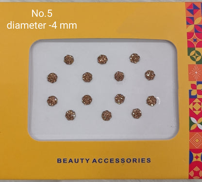 Indian Round Bindis Tattoo Sticker Silver Gold Bollywood Card