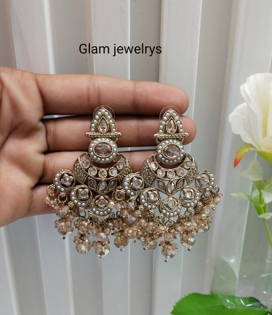 Antique Gold Bollywood Ruturaj Indian Earrings