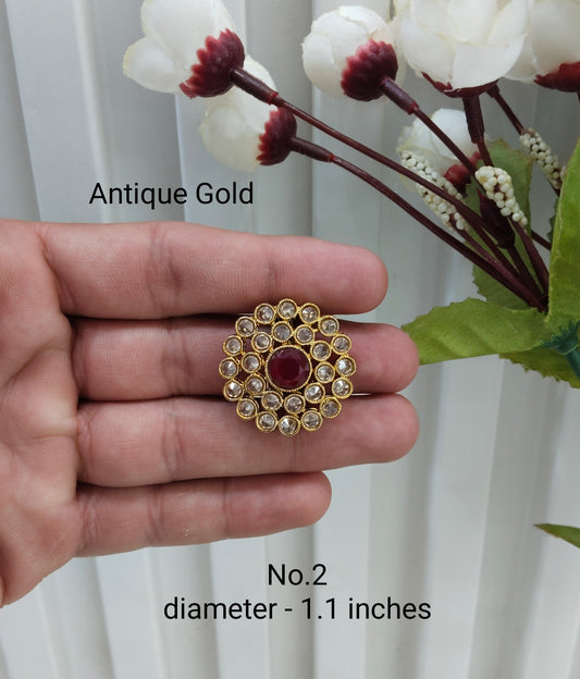 Antique Gold and Silver Cocktail Indian Finger Rings
