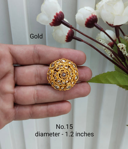 Gold Cocktail Indian Finger Rings