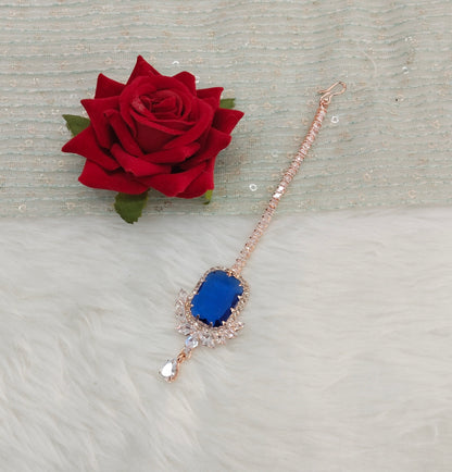 Crystal Tikka Jewellery Indian Headpiece Set