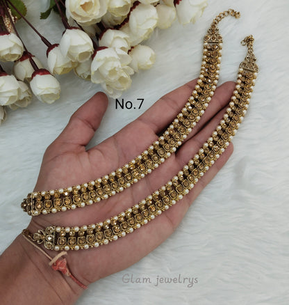 Antique Gold Anklets Jhanjar Payal Indian Jewellery  Set