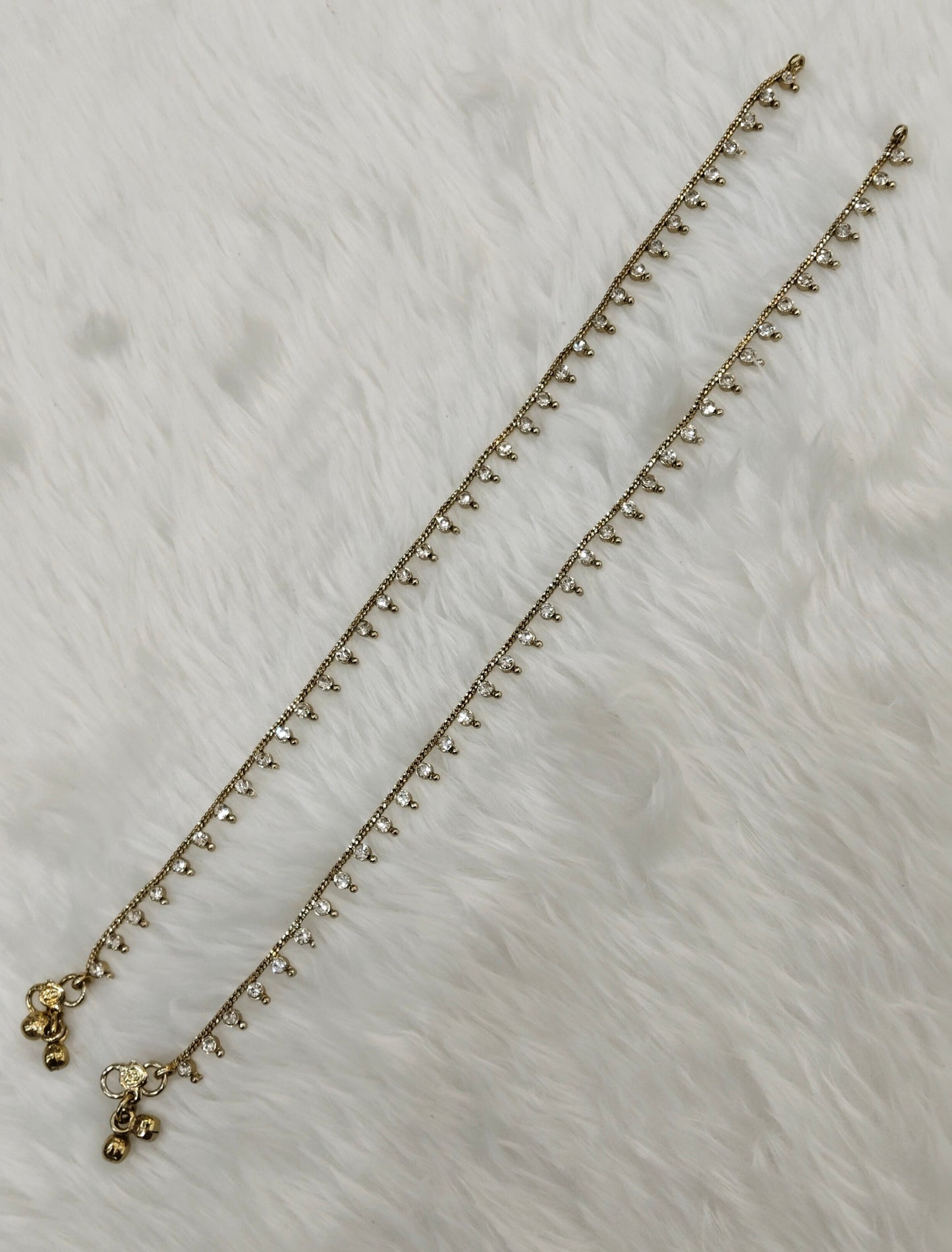 Antique Gold Anklets Jhanjar Payal Indian Jewellery  Set