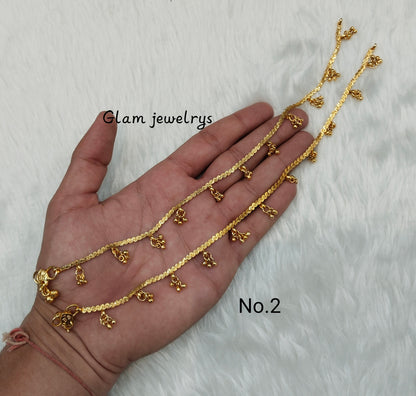 Gold Anklets Jhanjar Payal Indian Jewellery  Set