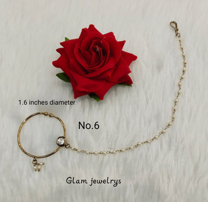 Nose ring Indian bridal nathini for pierced nose