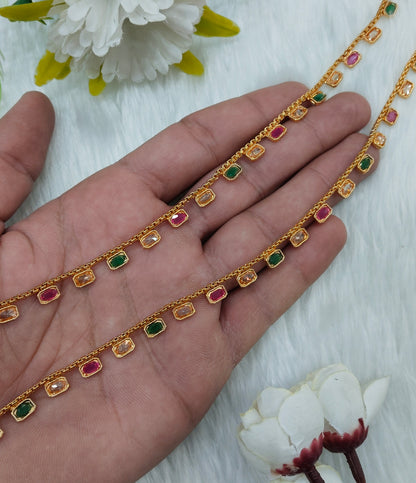 Gold Anklets Jhanjar Payal Indian Jewellery  Set
