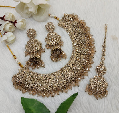 Antique Gold Necklace Indian Jewellery Meenu Set