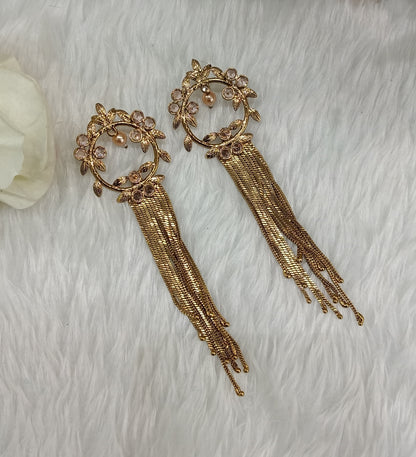 Gold Indian Bollywood Sukh Earrings