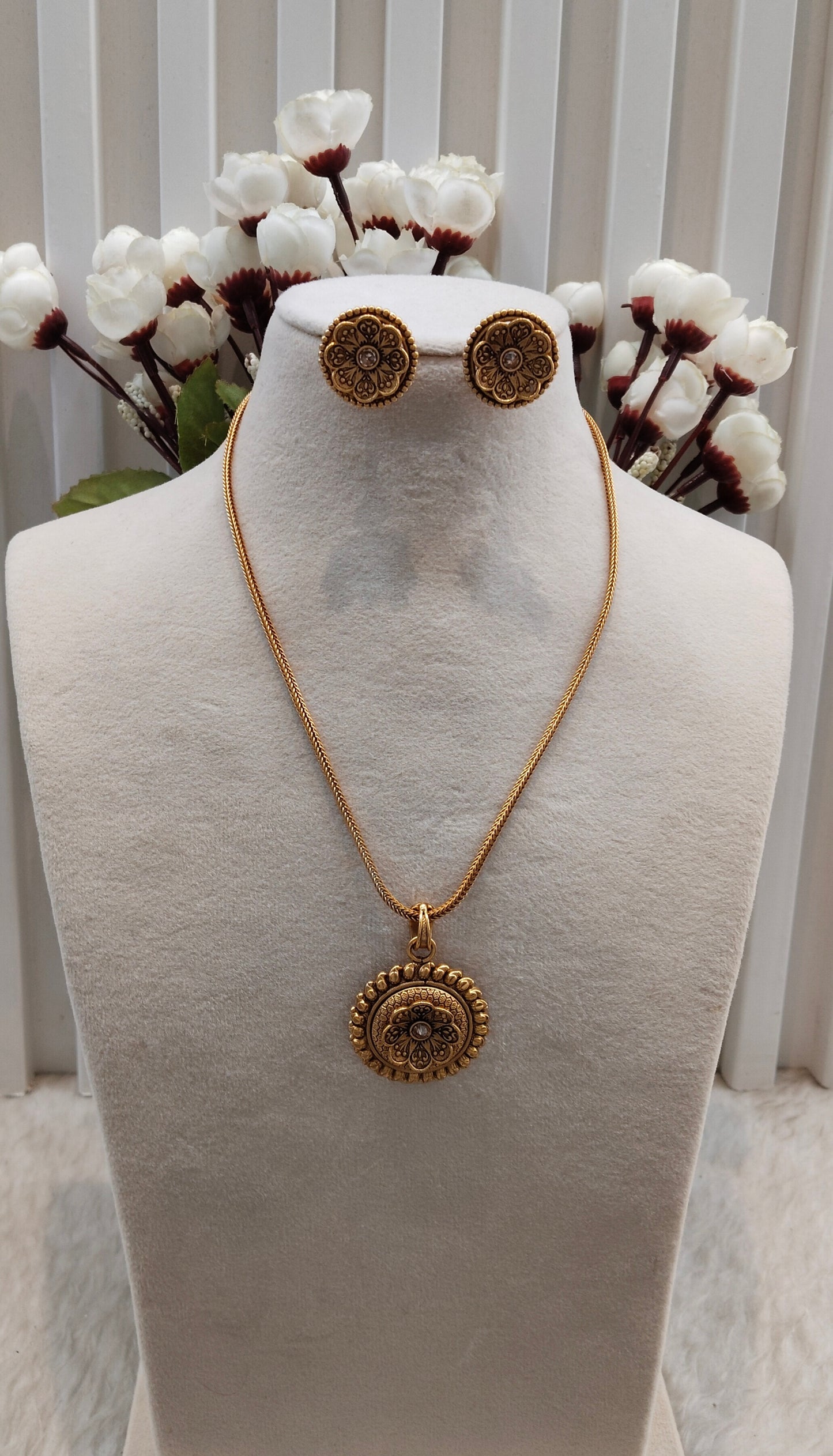 Gold Polki Necklace Indian Jewellery Azam Set