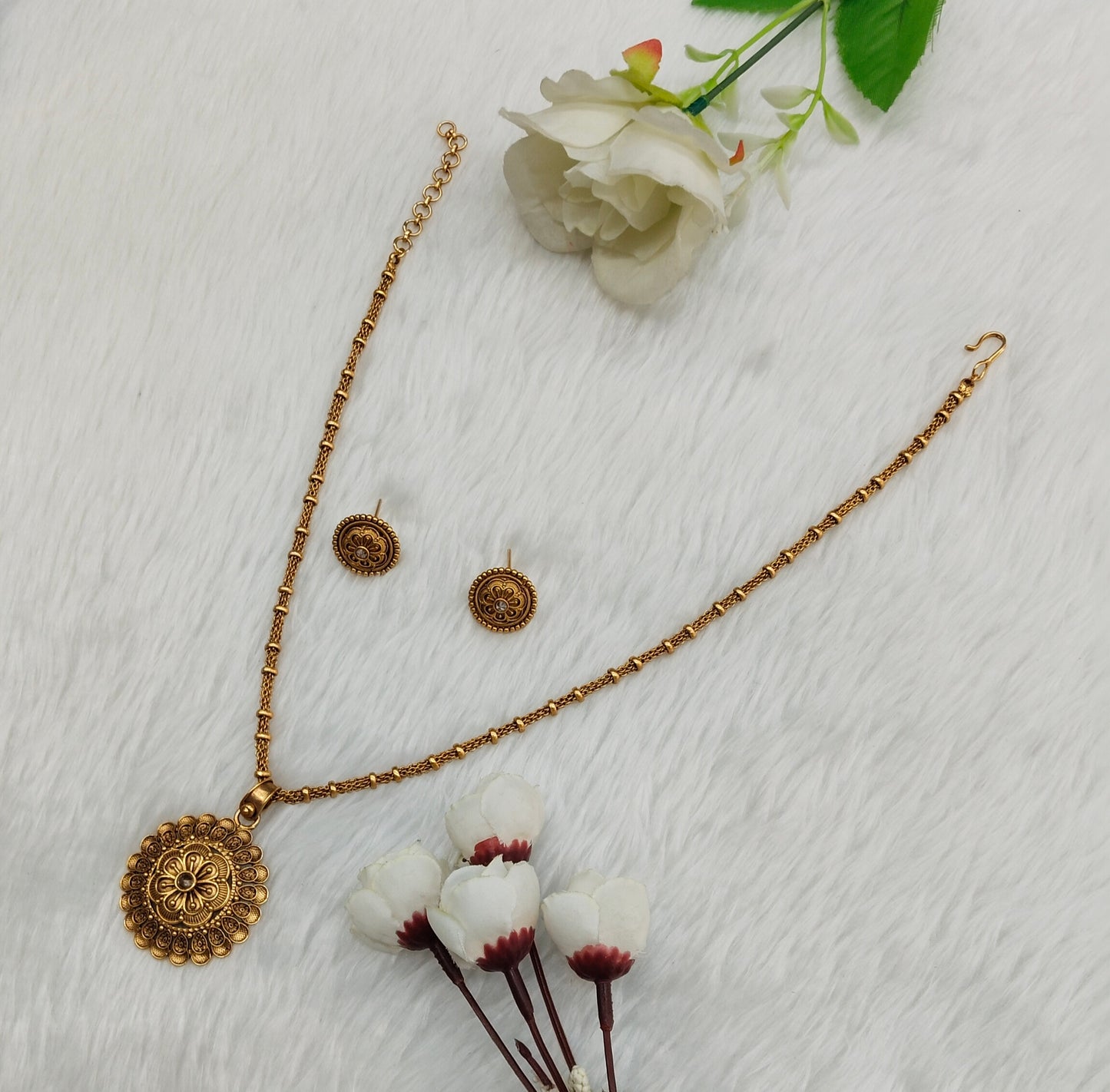 Gold Polki Necklace Indian Jewellery Azam Set