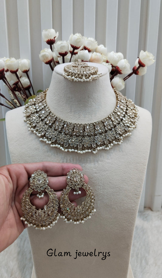 Antique Gold Necklace Indian Jewellery Gopi Set