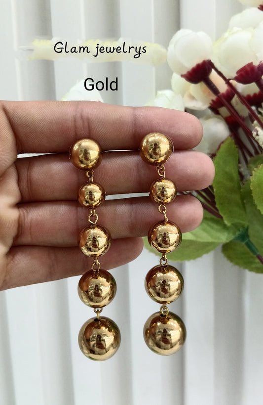 Gold Bollywood Sukh Indian Earrings