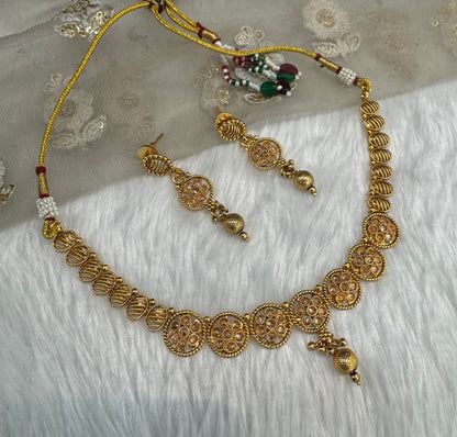 Gold Polki Necklace Indian Jewellery Pawan Set