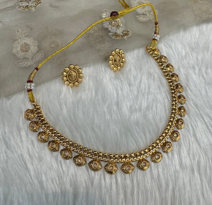 Gold Polki Necklace Indian Jewellery Pawan Set