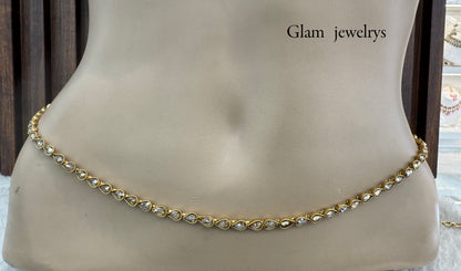 Gold Belly Chain sari saree chain Jewellery Indian Kamarbandh Kamarband Online