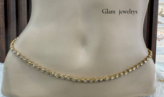 Gold Belly Chain sari saree chain Jewellery Indian Kamarbandh Kamarband Online