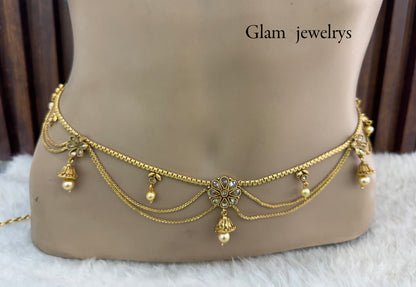 Gold Belly Chain sari saree chain Jewellery Indian Kamarbandh Kamarband Online