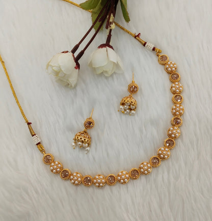 Gold Polki Necklace Indian Jewellery Kataria Set