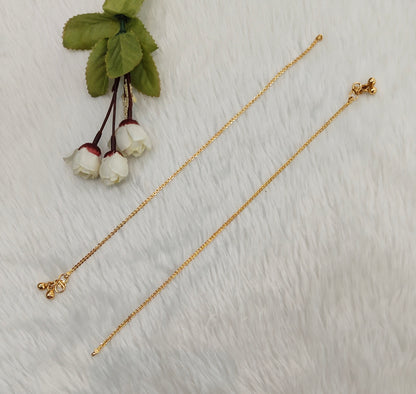 Gold Anklets Jhanjar Payal Indian Jewellery  Set