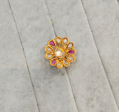 Gold Cocktail Indian Finger Rings