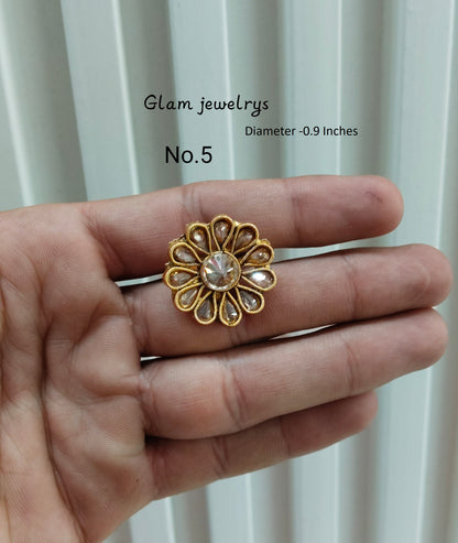 Gold Cocktail Indian Finger Rings