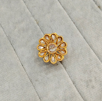 Gold Cocktail Indian Finger Rings