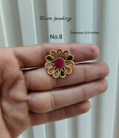 Gold Cocktail Indian Finger Rings