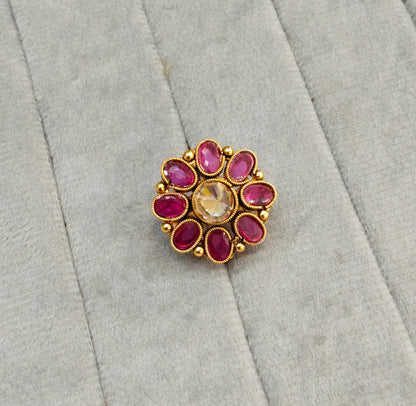 Gold Cocktail Indian Finger Rings