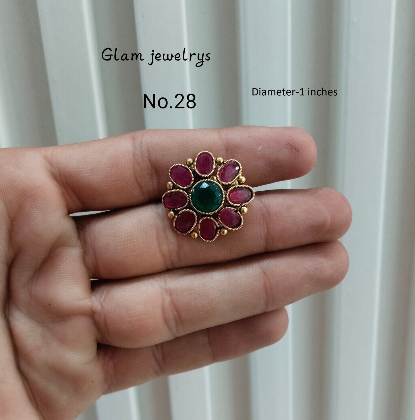 Gold Cocktail Indian Finger Rings