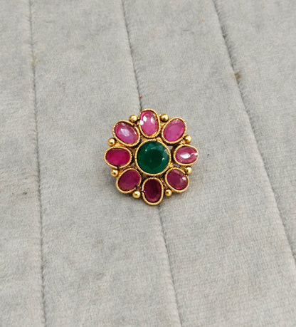 Gold Cocktail Indian Finger Rings
