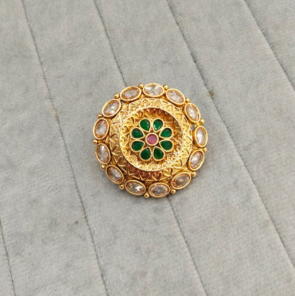Gold Cocktail Indian Finger Rings