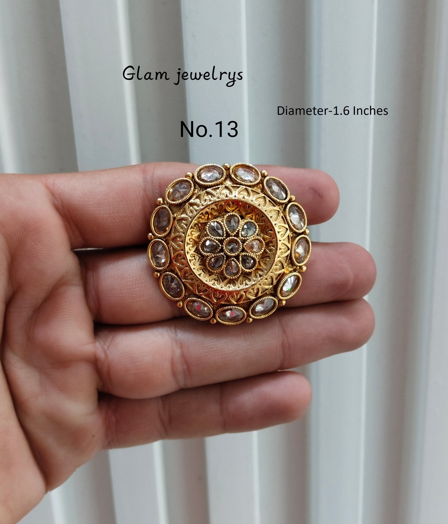 Gold Cocktail Indian Finger Rings
