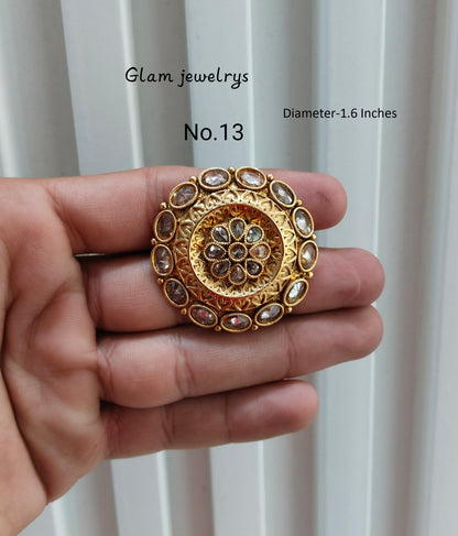 Gold Cocktail Indian Finger Rings