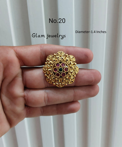 Gold Cocktail Indian Finger Rings