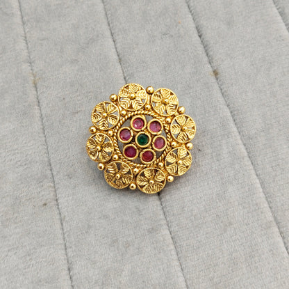 Gold Cocktail Indian Finger Rings