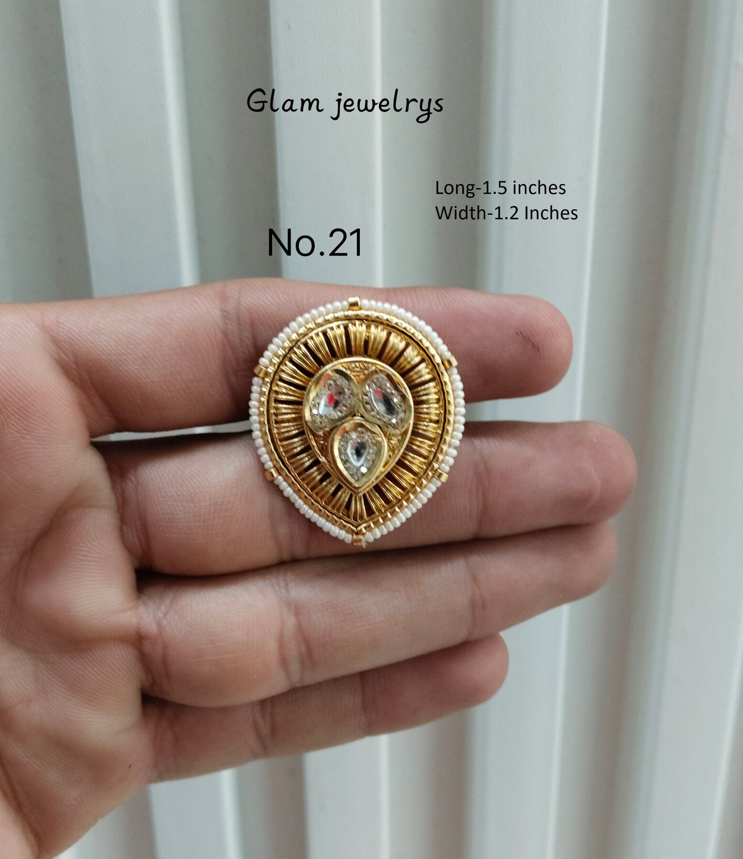 Gold Cocktail Indian Finger Rings