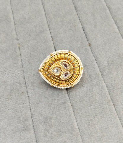 Gold Cocktail Indian Finger Rings