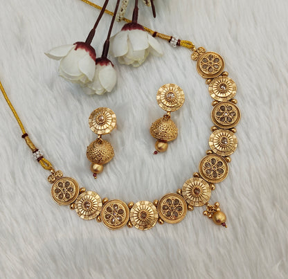 Gold Polki Necklace Jewellery Indian Pawan Set