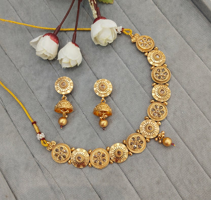 Gold Polki Necklace Jewellery Indian Pawan Set